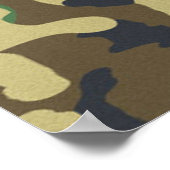 Houd kalm en Boerderij op Camouflage Poster (Hoek)