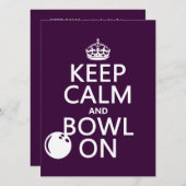 Houd kalm en Bowl aan - alle kleuren Kaart (Voorkant / Achterkant)