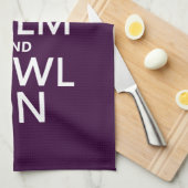 Houd kalm en Bowl aan - alle kleuren Theedoek (Quarter Fold)