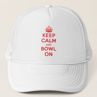 "Houd kalm en Bowl aan" Trucker Hat Trucker Pet