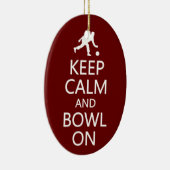 Houd kalm en Bowl op aangepast ornament (Rechts)