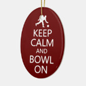 Houd kalm en Bowl op aangepast ornament (Links)