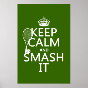 Houd Kalm en breek het (tennis) (om het even welke Poster