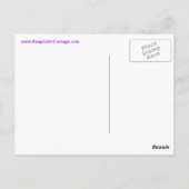 Houd Kalm en brei op Fuschia Briefkaart (Achterkant)