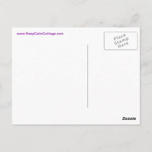 Houd Kalm en brei op Fuschia Briefkaart (Achterkant)