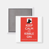 Houd kalm en brokken op vierkante magneet (Voorkant / Achterkant)