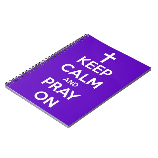 Houd kalm en brouwen op Paarse spiral notebook Notitieboek (Linkerzijde)