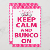 Houd kalm en Bunco aan Kaart (Voorkant / Achterkant)