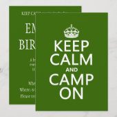 Houd kalm en Camp aan Kaart (Voorkant / Achterkant)