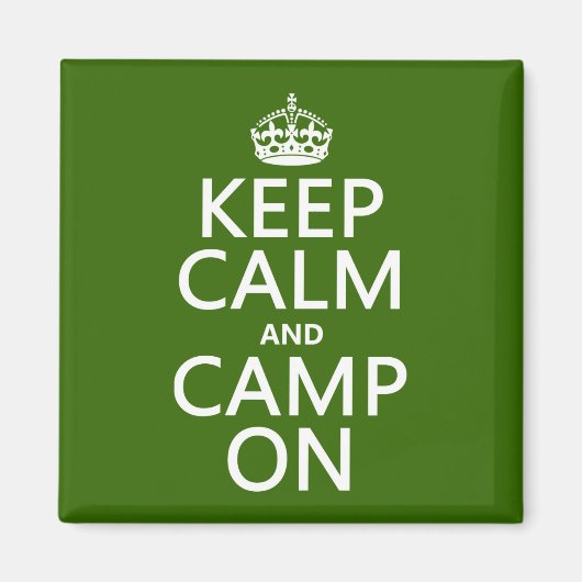 Houd kalm en Camp aan Magneet (Voorkant)