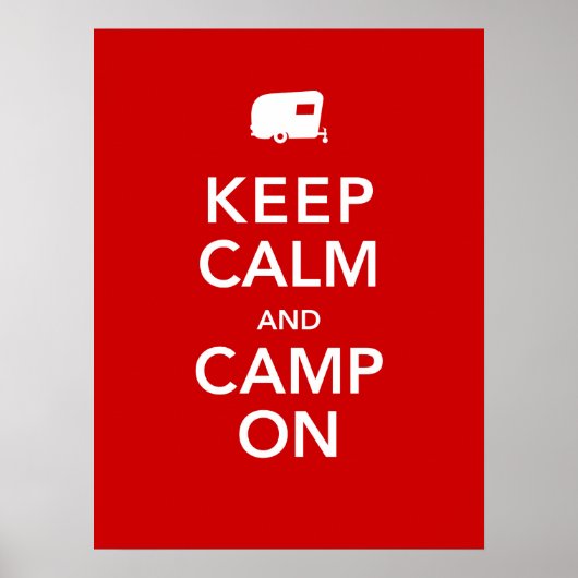 Houd kalm en Camp aan - RV Glamping Poster (Voorkant)