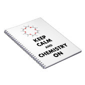 Houd kalm en chemie aan notitieboek (Rechterzijde)