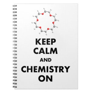 Houd kalm en chemie aan notitieboek