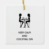 Houd kalm en cocktail op Ornament (Voorkant)