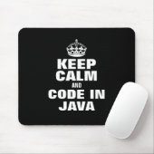 Houd kalm en code in Java grappig Mousepad Muismat (Met muis)