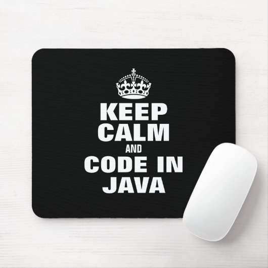 Houd kalm en code in Java grappig Mousepad Muismat (Met muis)
