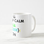 Houd kalm en code op Mok (Voorkant rechts)