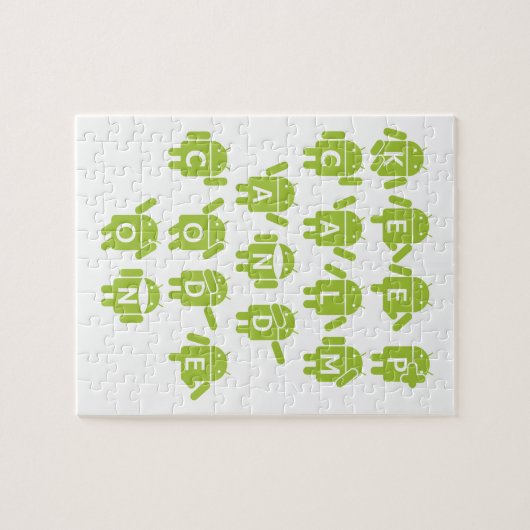 Houd kalm en code op softwareontwikkelaarscabine legpuzzel (Horizontaal)