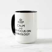 Houd kalm en concentreer je op Criminologie Mok (Voorkant links)