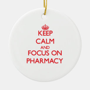 Houd kalm en concentreer je op de apotheek keramisch ornament
