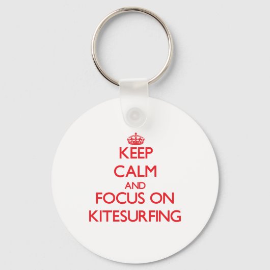 Houd kalm en concentreer je op Kitesurfing Sleutelhanger (Voorkant)