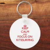 Houd kalm en concentreer je op Kitesurfing Sleutelhanger (Voorkant)