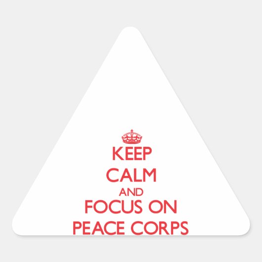 Houd kalm en concentreer je op Peace Corps Sticker (Voorkant)