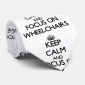 Houd kalm en concentreer je op rolstoelen stropdas (Opgerold)