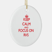 Houd kalm en concentreer je op Rvs Keramisch Ornament (Rechts)