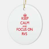 Houd kalm en concentreer je op Rvs Keramisch Ornament (Links)