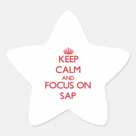 Houd kalm en concentreer je op Sap Ster Sticker (Voorkant)