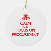 Houd kalm en concentreer me op Aanbestedingen Keramisch Ornament (Voorkant)