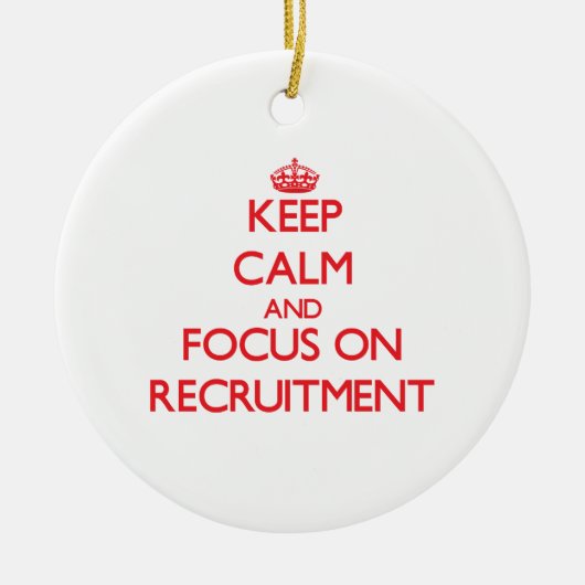 Houd kalm en concentreer me op Aanwerving Keramisch Ornament (Voorkant)