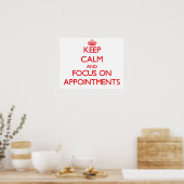 Houd kalm en concentreer me op BENOEMINGEN Poster (Keuken)