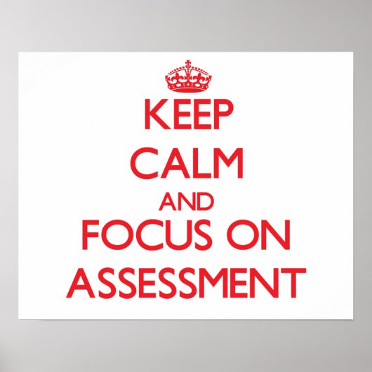 Houd kalm en concentreer me op BEOORDELING Poster (Voorkant)