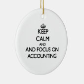 Houd kalm en concentreer me op Boekhouding Keramisch Ornament (Rechts)