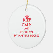 Houd kalm en concentreer me op de graad van Mijn M Keramisch Ornament (Links)