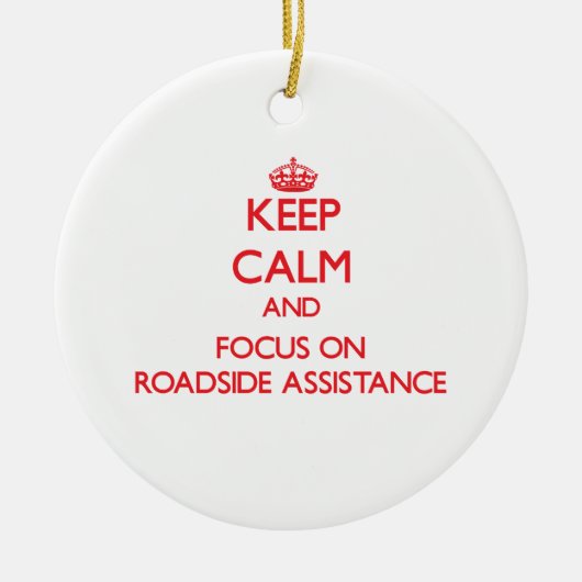 Houd kalm en concentreer me op de Hulp van de Weg Keramisch Ornament (Voorkant)