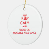 Houd kalm en concentreer me op de Hulp van de Weg Keramisch Ornament (Links)