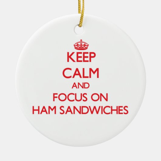 Houd kalm en concentreer me op de Sandwiches van d Keramisch Ornament (Voorkant)