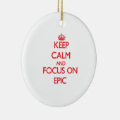 Houd kalm en concentreer me op EPIC Keramisch Ornament (Rechts)