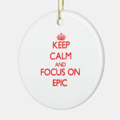 Houd kalm en concentreer me op EPIC Keramisch Ornament (Links)