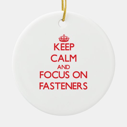 Houd kalm en concentreer me op Fasteners Keramisch Ornament (Voorkant)