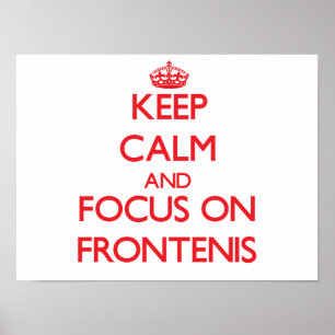 Houd kalm en concentreer me op Frontenis Poster