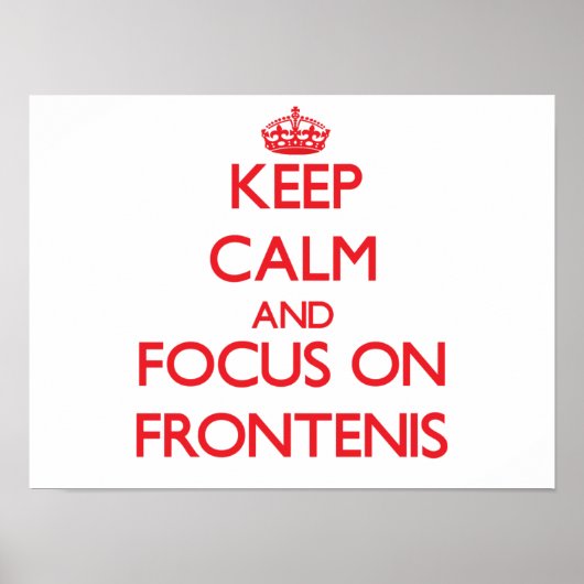 Houd kalm en concentreer me op Frontenis Poster (Voorkant)