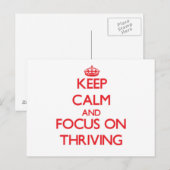 Houd kalm en concentreer me op het Bedriegen Briefkaart (Voorkant / Achterkant)