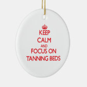 Houd kalm en concentreer me op het Tanning Beds Keramisch Ornament (Rechts)