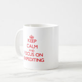 Houd kalm en concentreer me op het UITBREIDEN Koffiemok (Voorkant links)