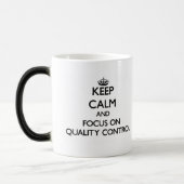 Houd kalm en concentreer me op Kwaliteitscontrole Magische Mok (Links)