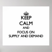 Houd kalm en concentreer me op Levering en Vraag Poster (Voorkant)